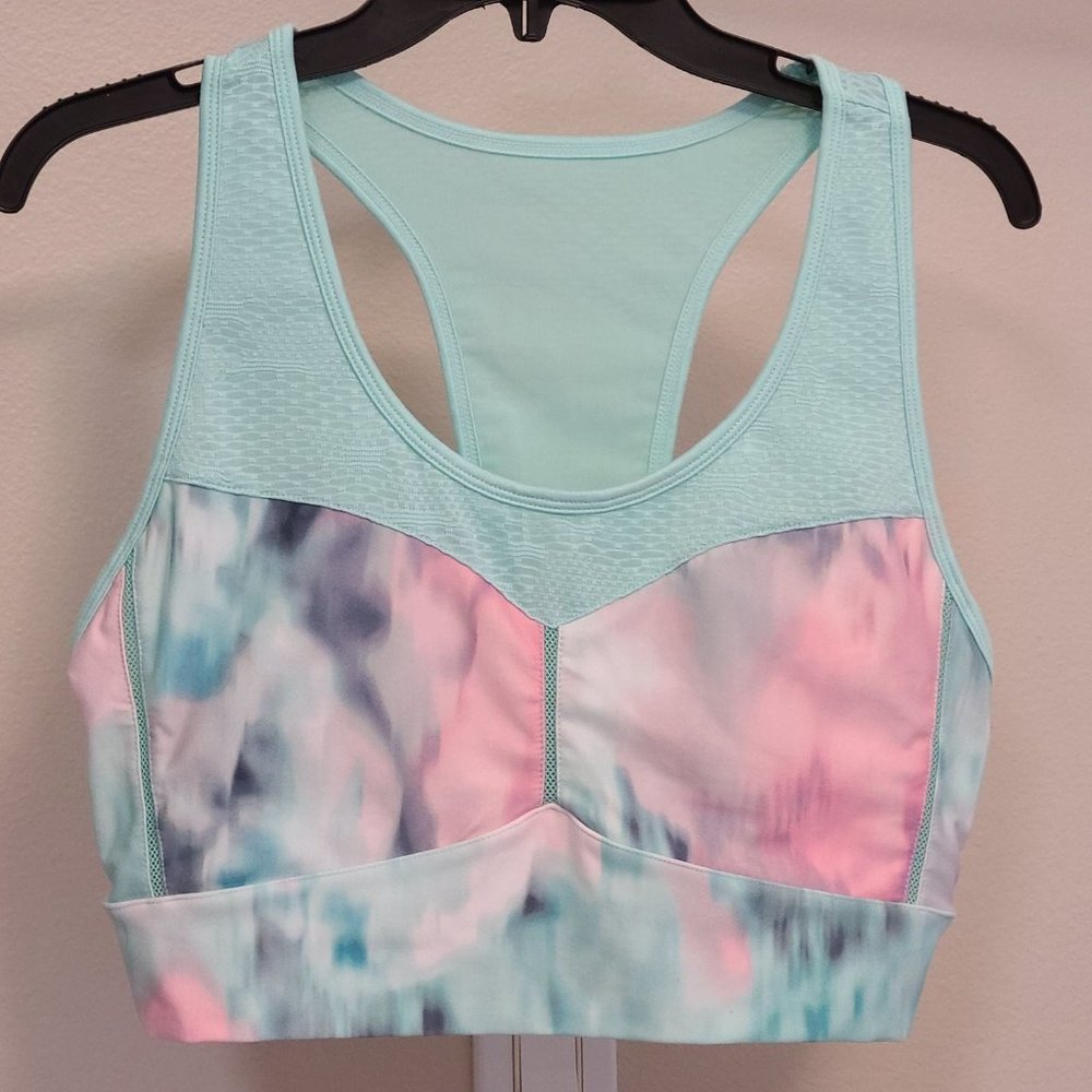 Nanette Lepore Pastel Tie Dye Sports Bra LARGE